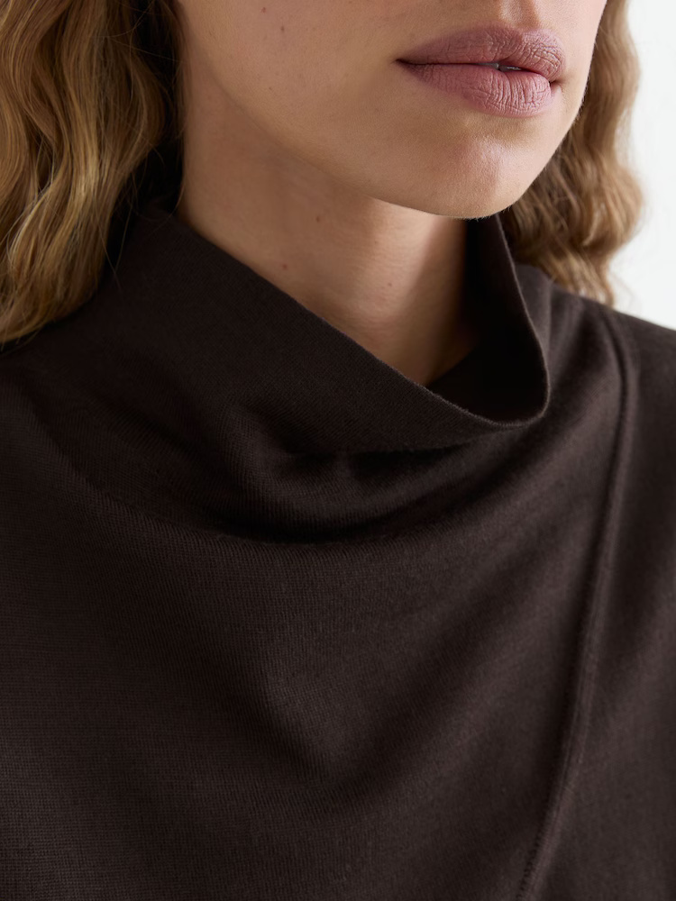 REISS - Wool Funnel Neck Sleeveless Knit Top