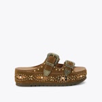 Western Buckle Platform Sandal