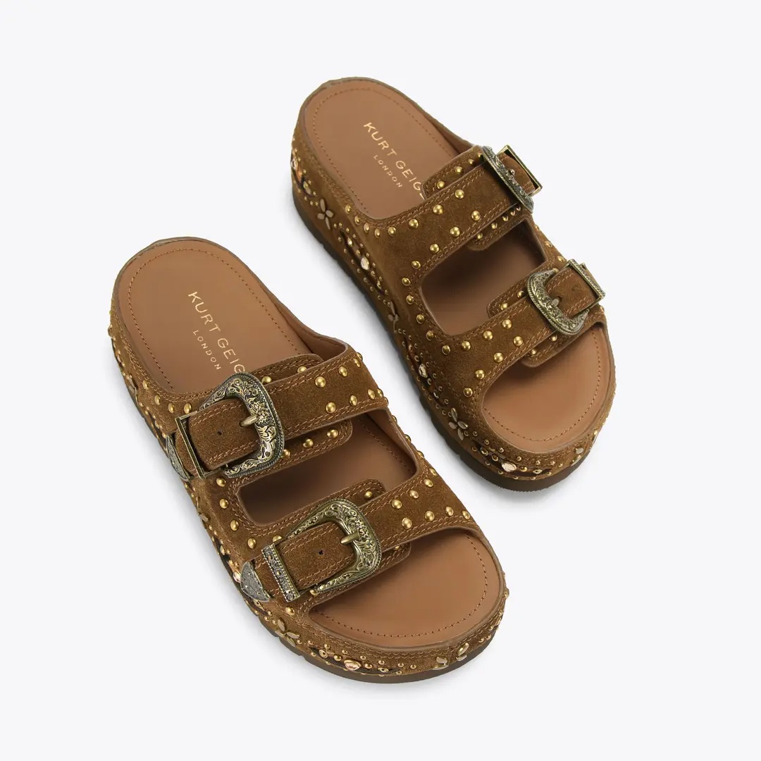 KURT GEIGER - Western Buckle Platform Sandal