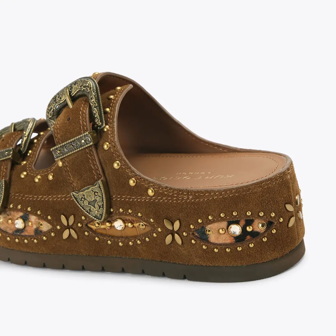 KURT GEIGER - Western Buckle Platform Sandal