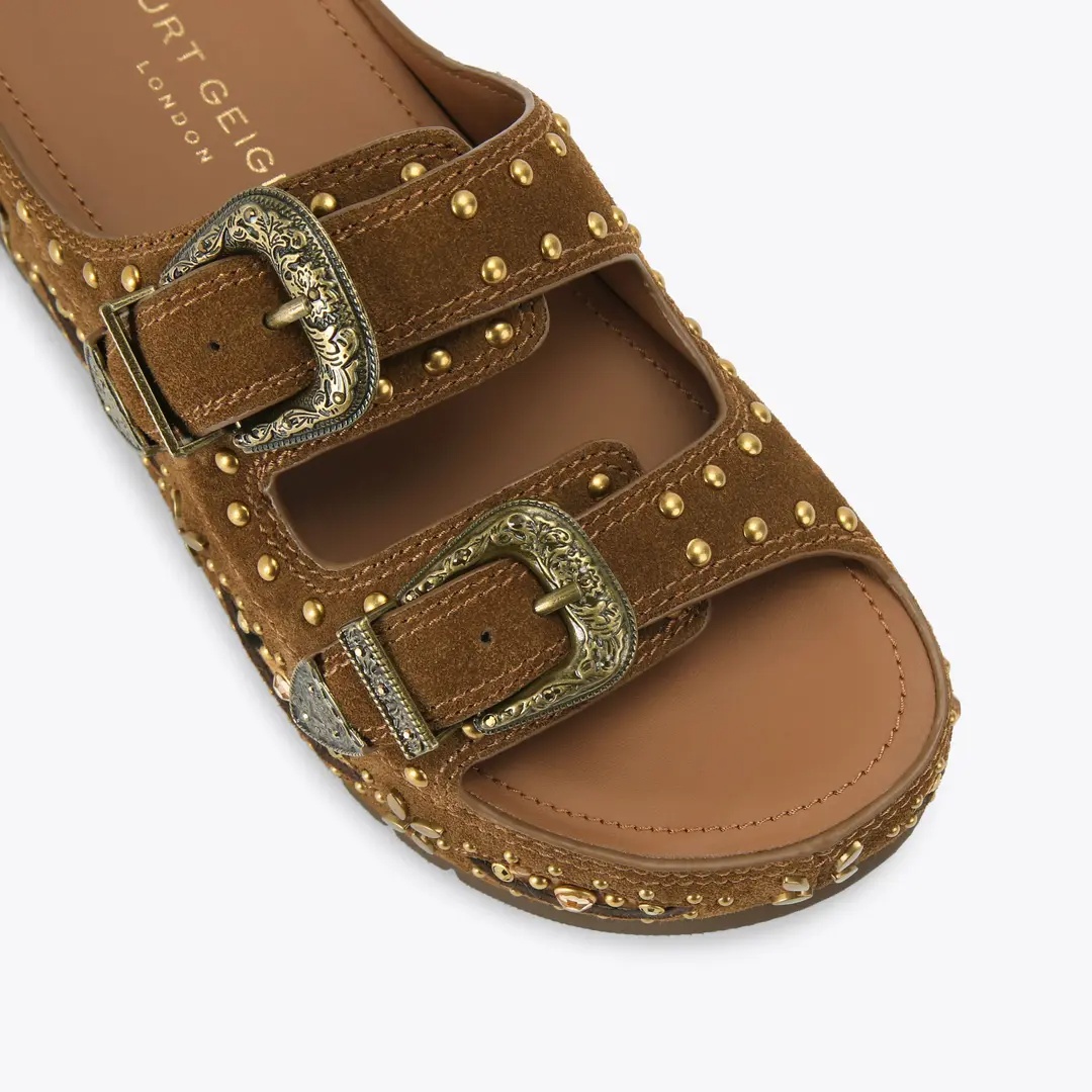 KURT GEIGER - Western Buckle Platform Sandal