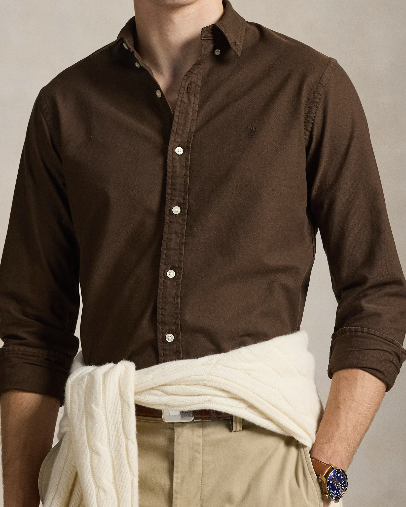 POLO RALPH LAUREN - Slim Fit Garment-Dyed Oxford Shirt