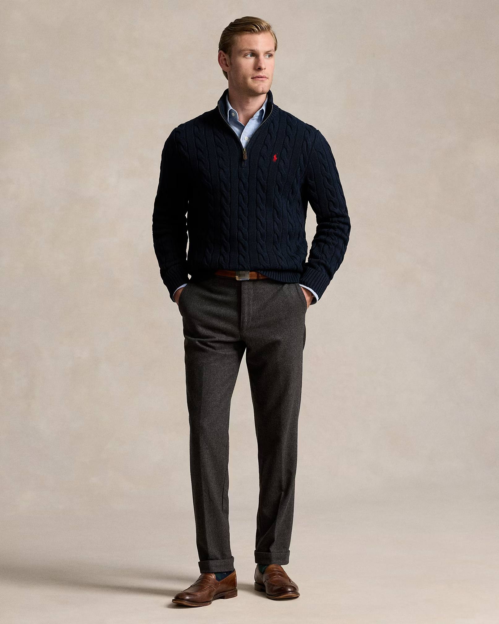 POLO RALPH LAUREN - Roving Cotton Quarter-Zip Jumper