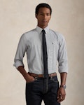 Slim Fit Striped Stretch Poplin Shirt