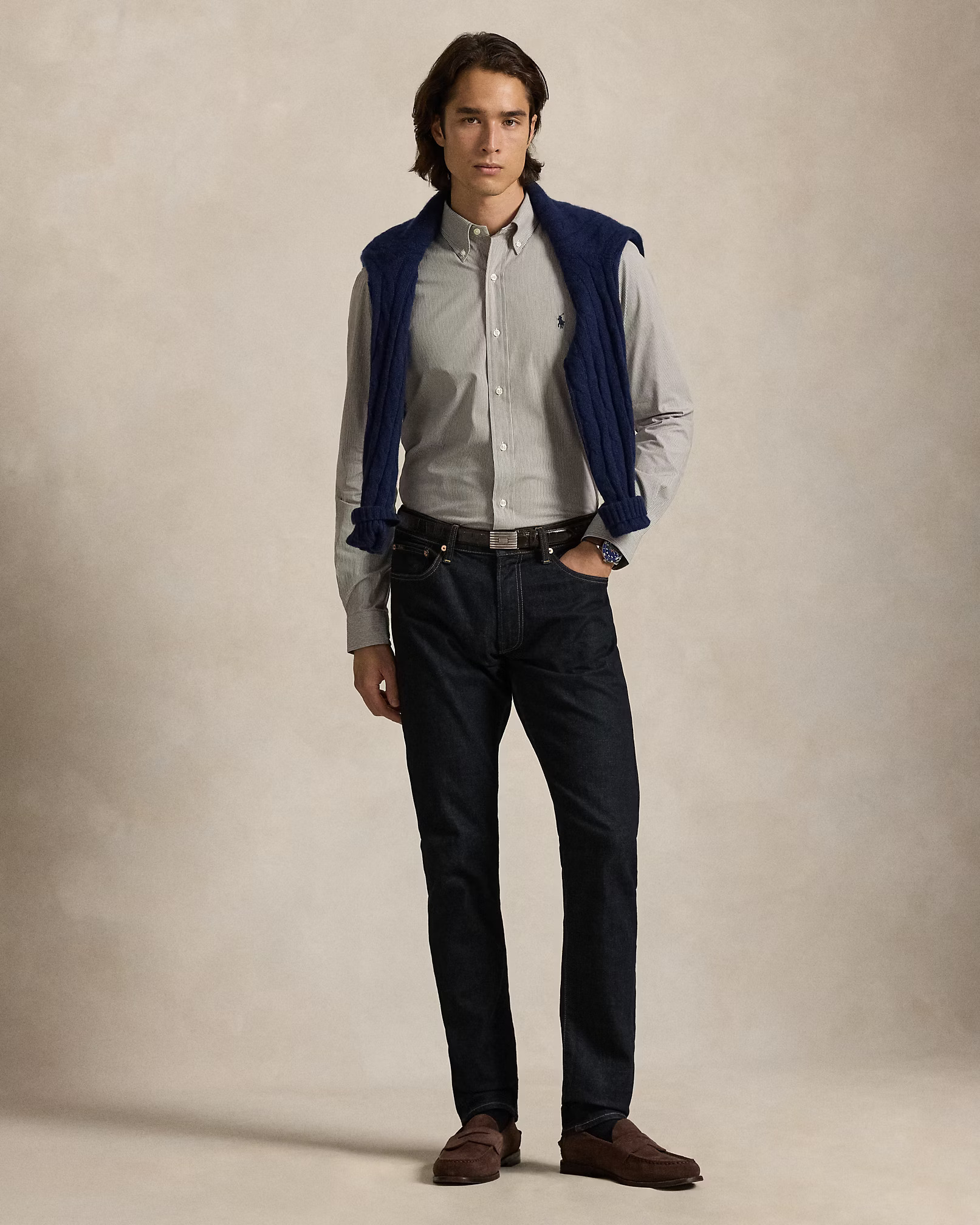 POLO RALPH LAUREN - Slim Fit Striped Stretch Poplin Shirt