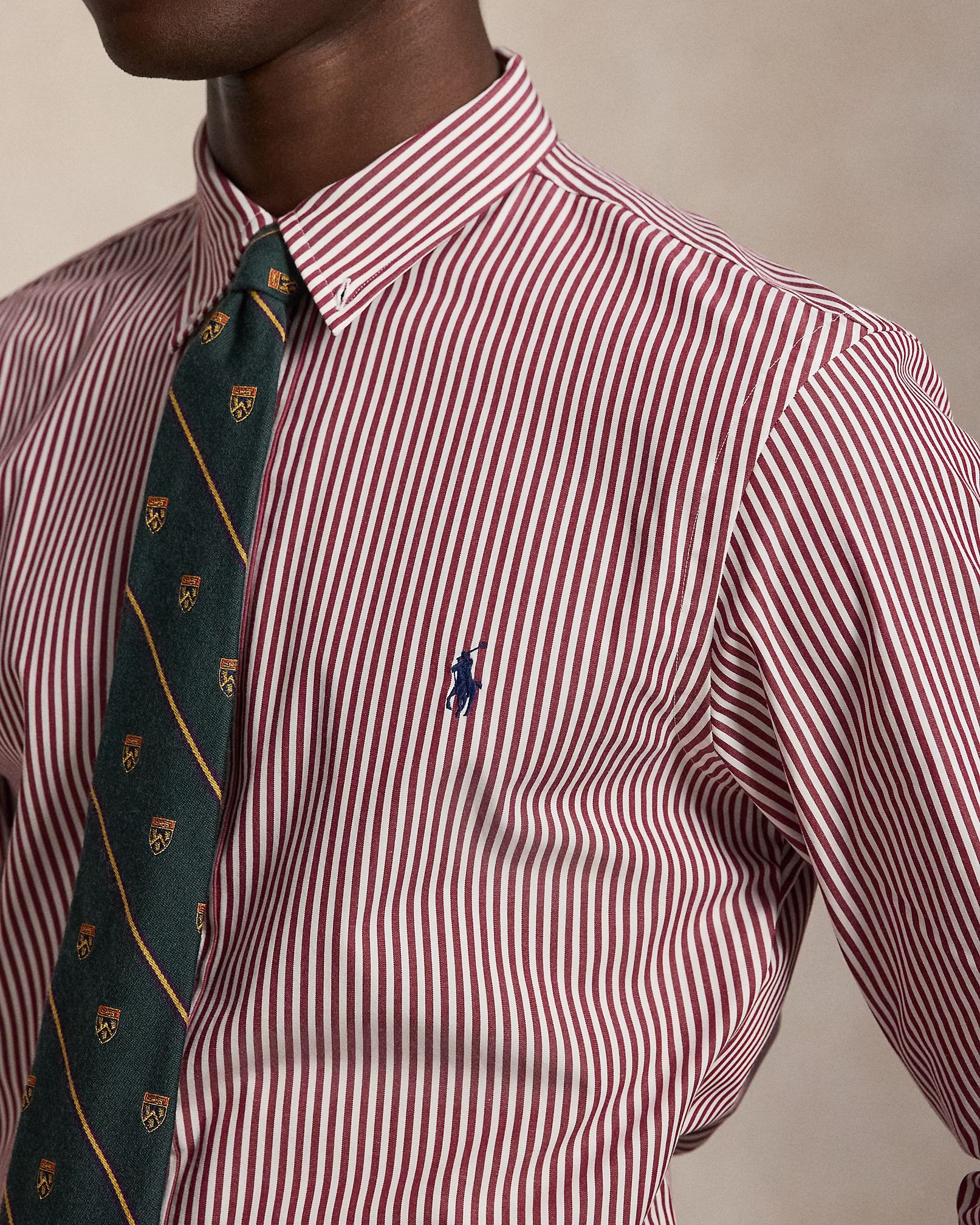POLO RALPH LAUREN - Slim Fit Striped Stretch Poplin Shirt