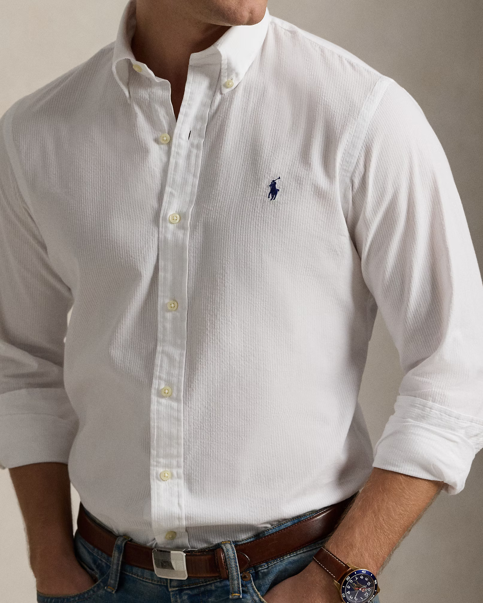 POLO RALPH LAUREN - Custom Fit Seersucker Shirt