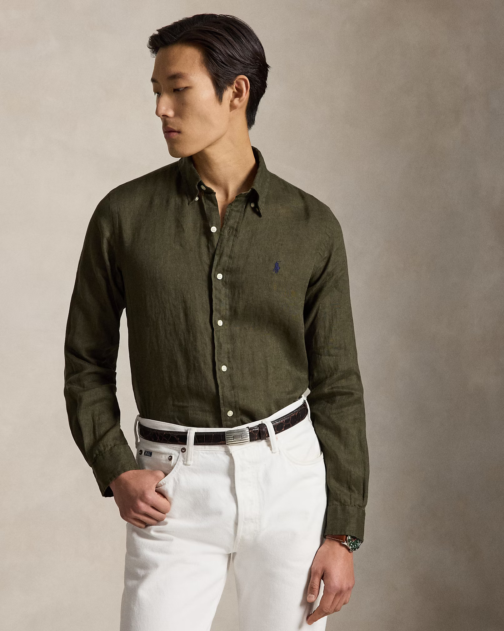 POLO RALPH LAUREN - Custom Fit Linen Shirt