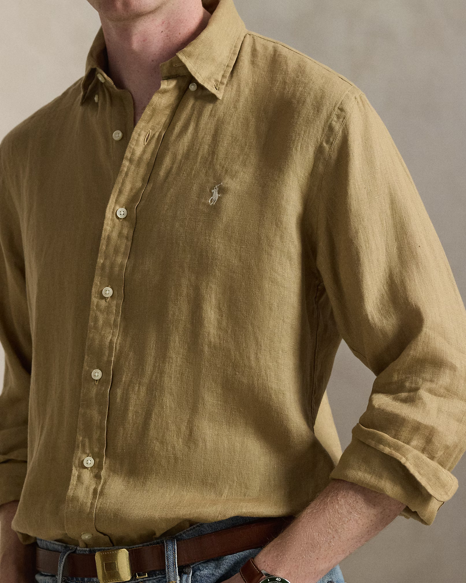 POLO RALPH LAUREN - Custom Fit Linen Shirt