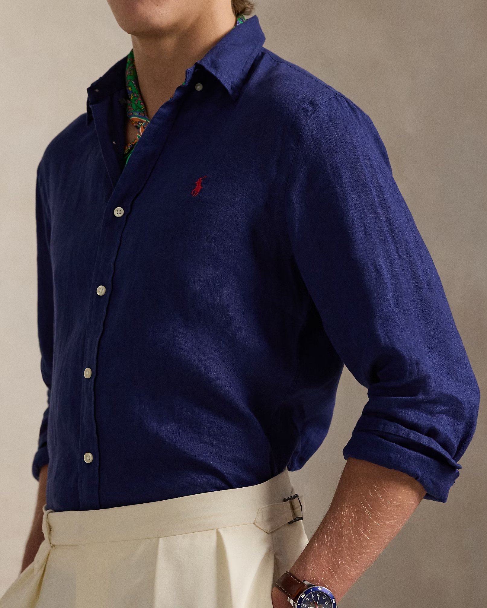 POLO RALPH LAUREN - Slim Fit Linen Shirt