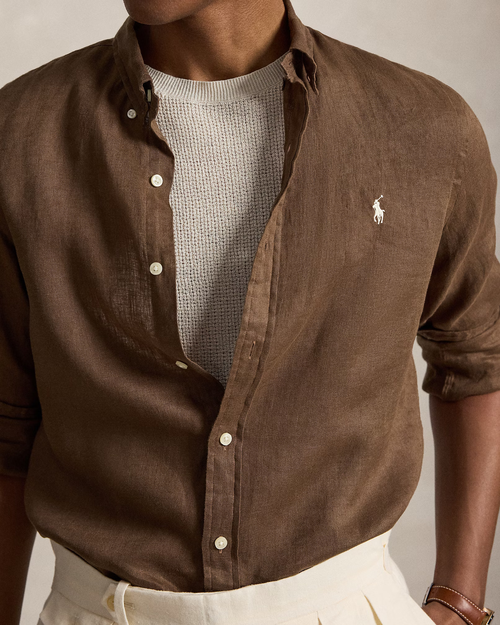 POLO RALPH LAUREN - Slim Fit Linen Shirt