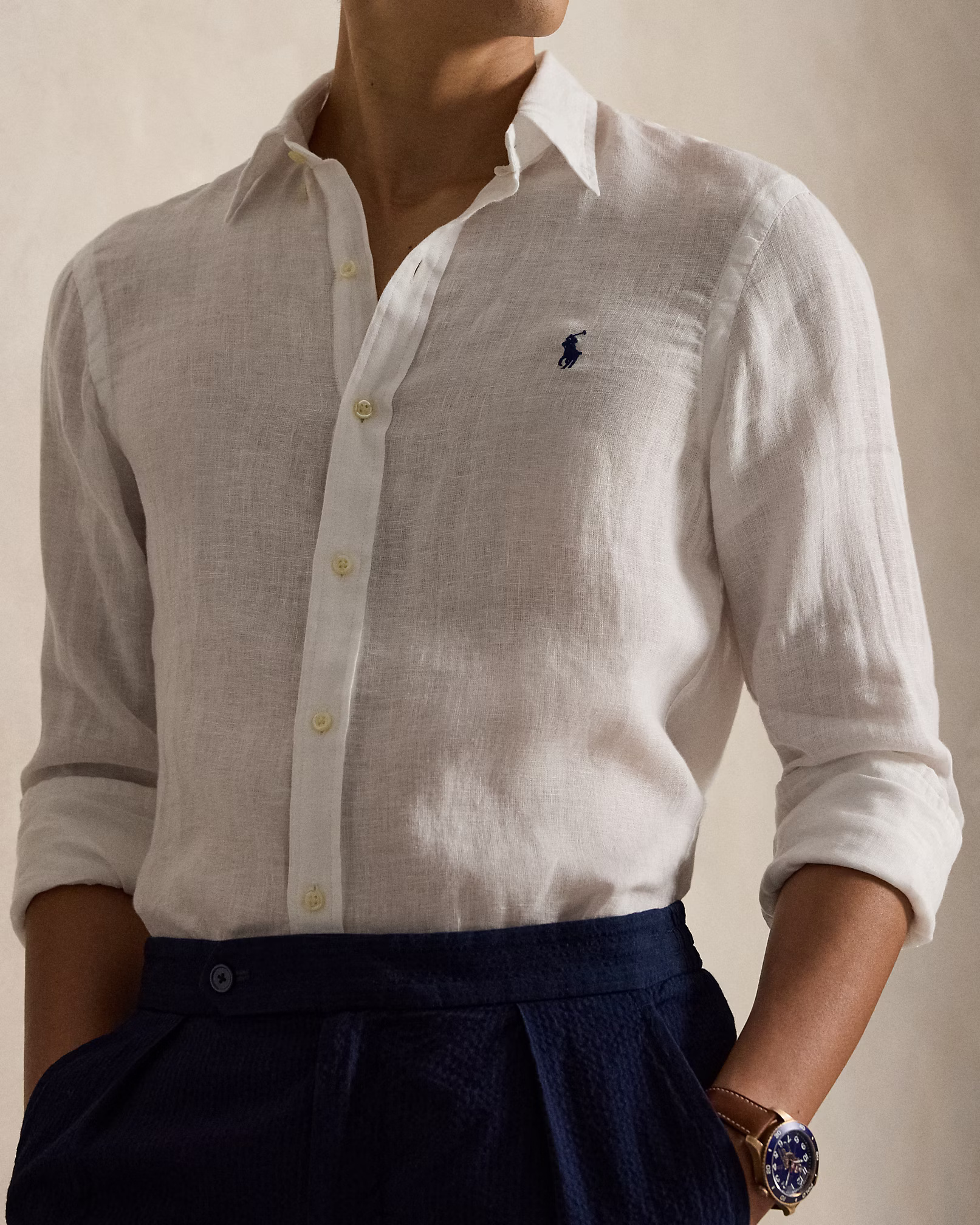 POLO RALPH LAUREN - Slim Fit Linen Shirt