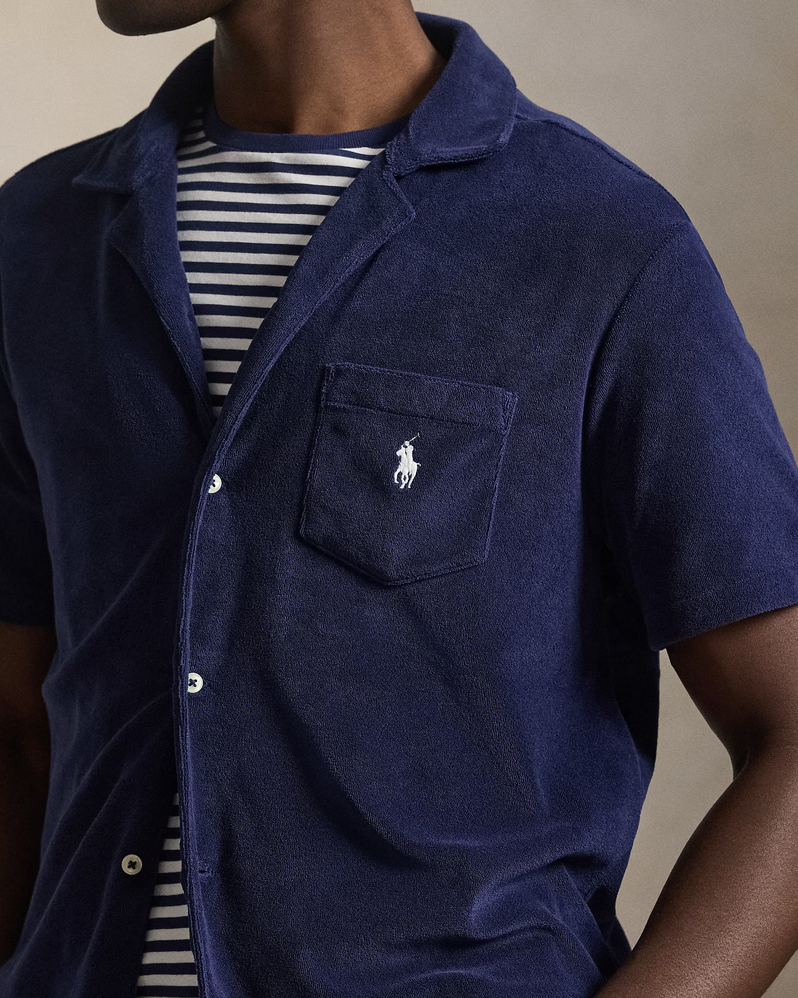 POLO RALPH LAUREN - Custom Slim Fit Terry Camp Shirt