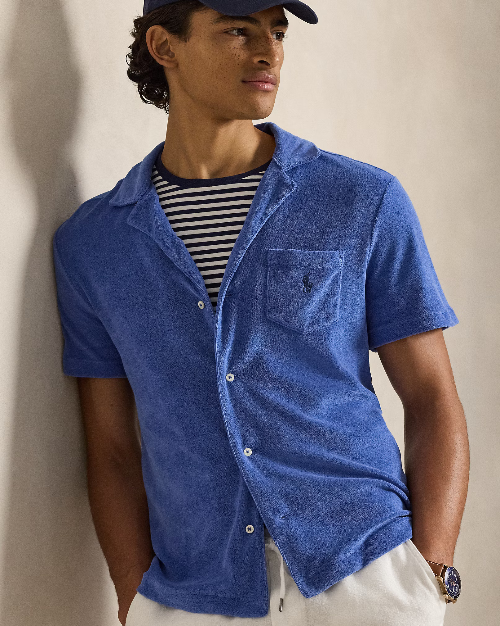 POLO RALPH LAUREN - Custom Slim Fit Terry Camp Shirt