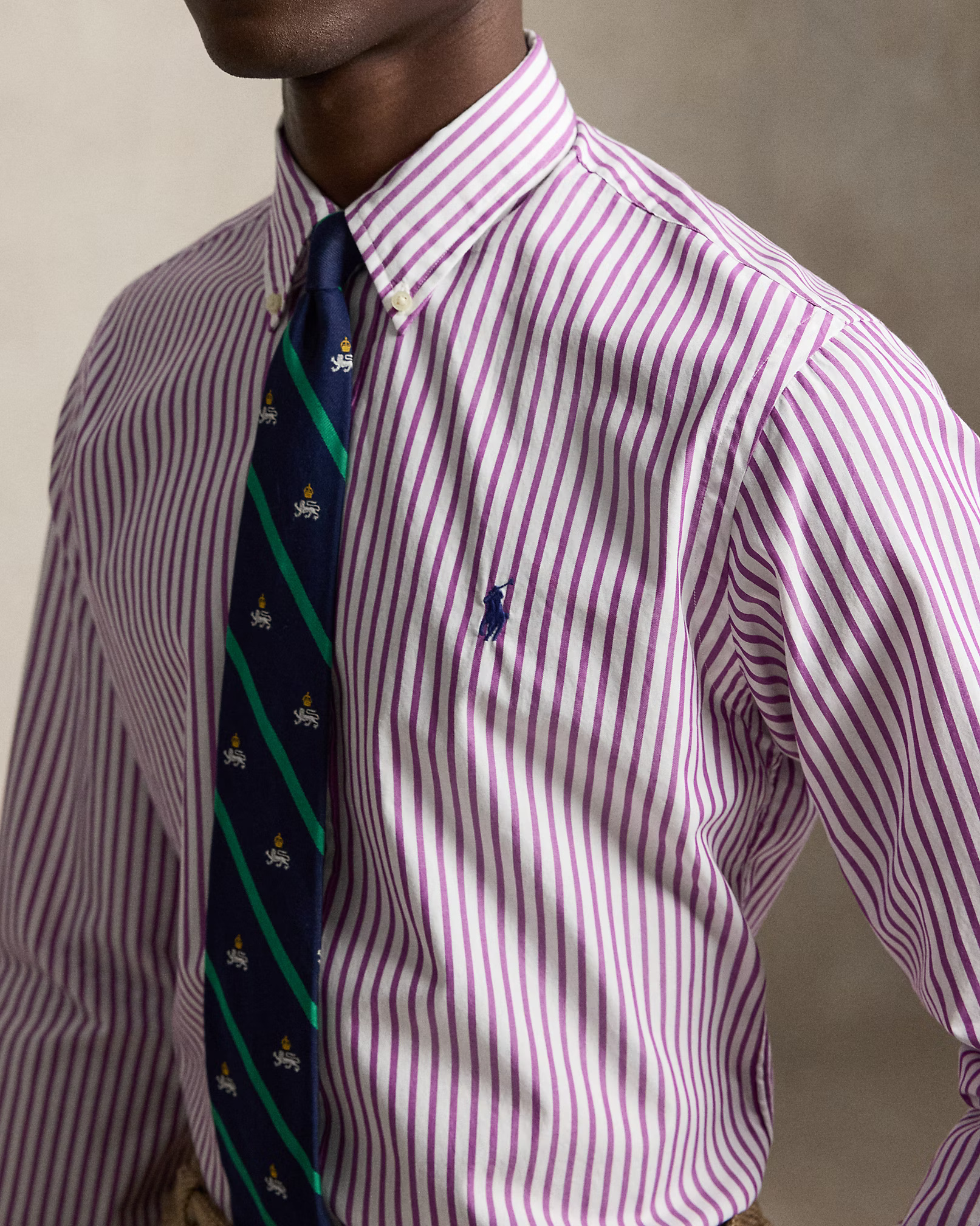 POLO RALPH LAUREN - Custom Fit Striped Broadcloth Shirt