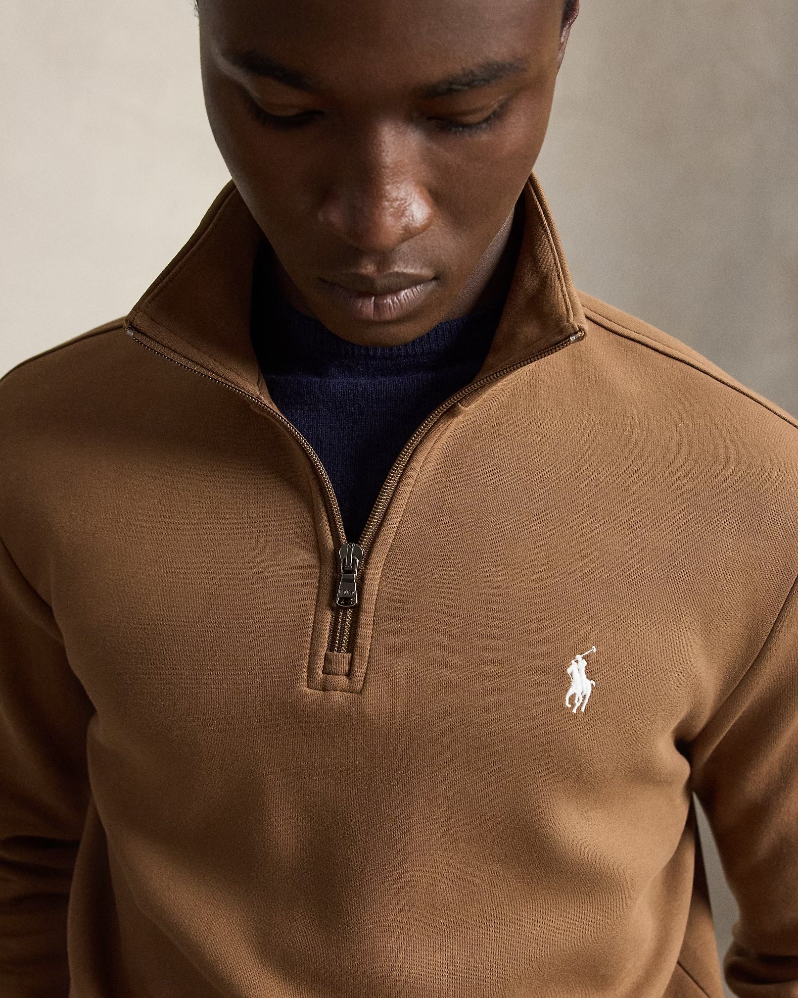 POLO RALPH LAUREN - Double-Knit Quarter-Zip Pullover