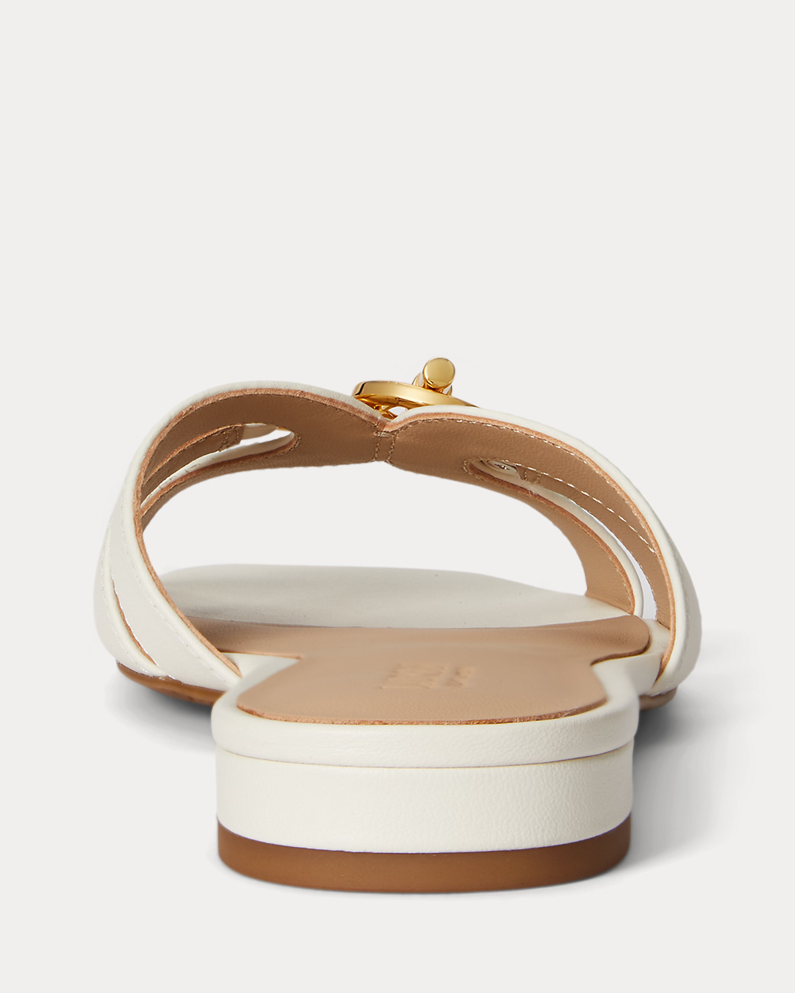 LAUREN RALPH LAUREN - Blaike Nappa Leather Slide Sandal