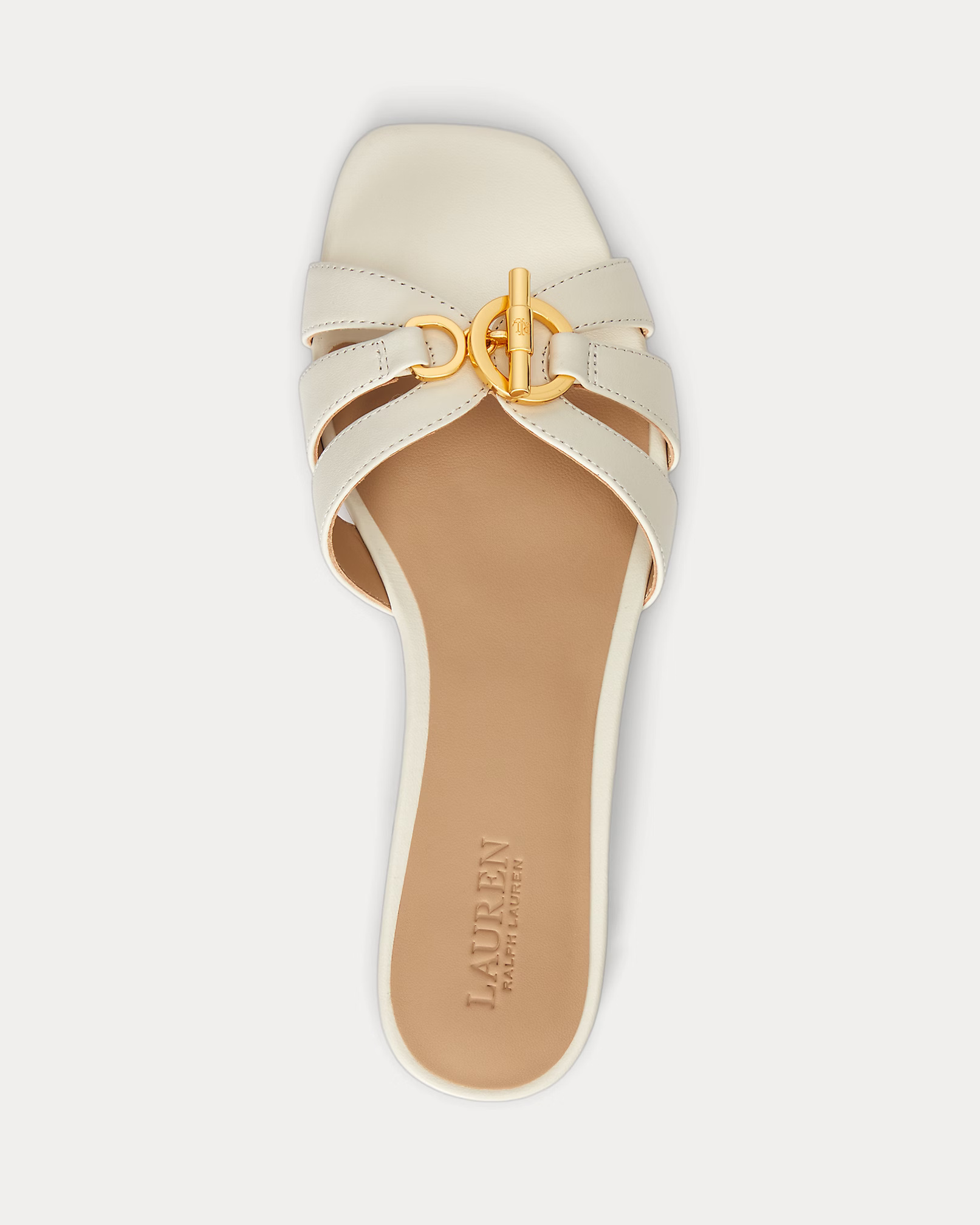 LAUREN RALPH LAUREN - Blaike Nappa Leather Slide Sandal