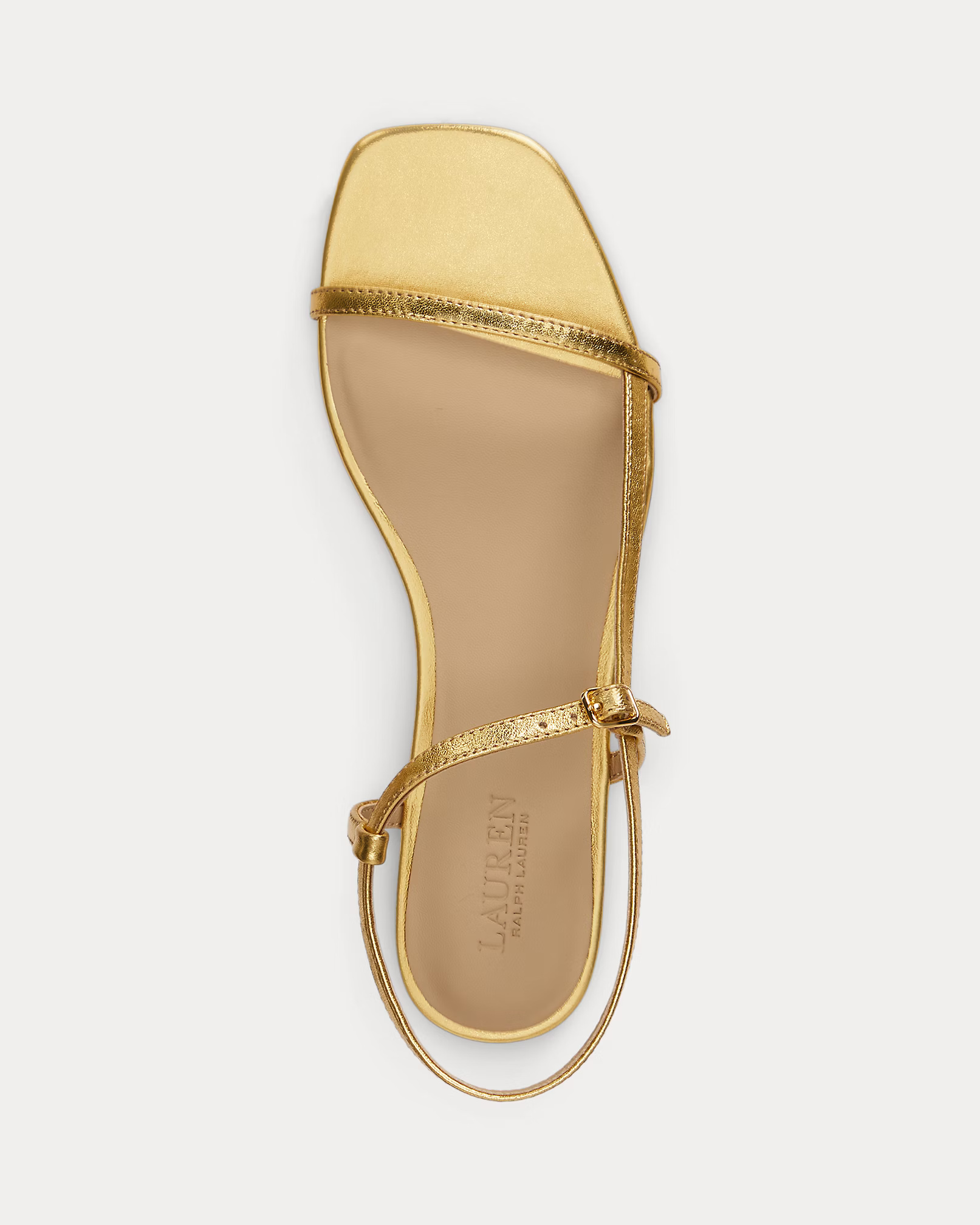 LAUREN RALPH LAUREN - Lainee Metallic Nappa Leather Sandal