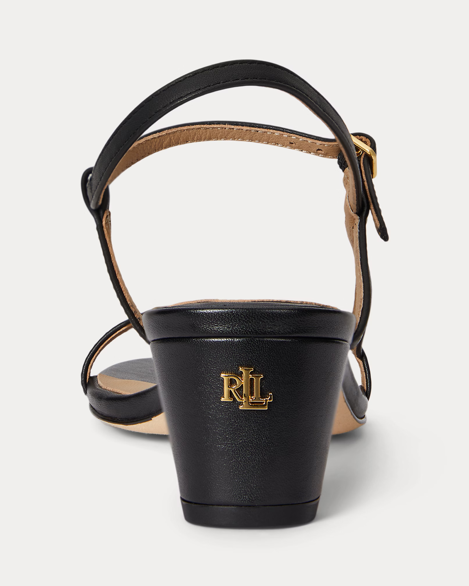 LAUREN RALPH LAUREN - Lainee Mid-Heel Nappa Leather Sandal