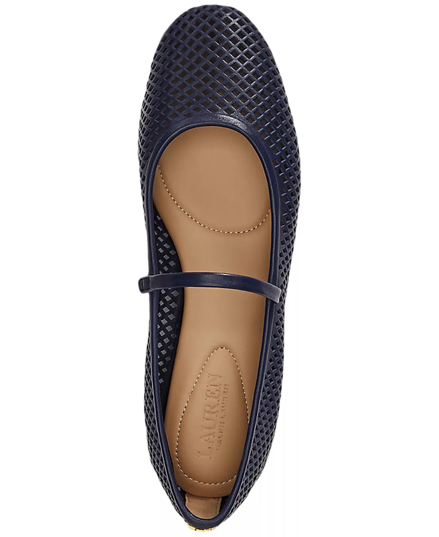 LAUREN RALPH LAUREN - Jayna Perforated Suede Mary Jane Flat