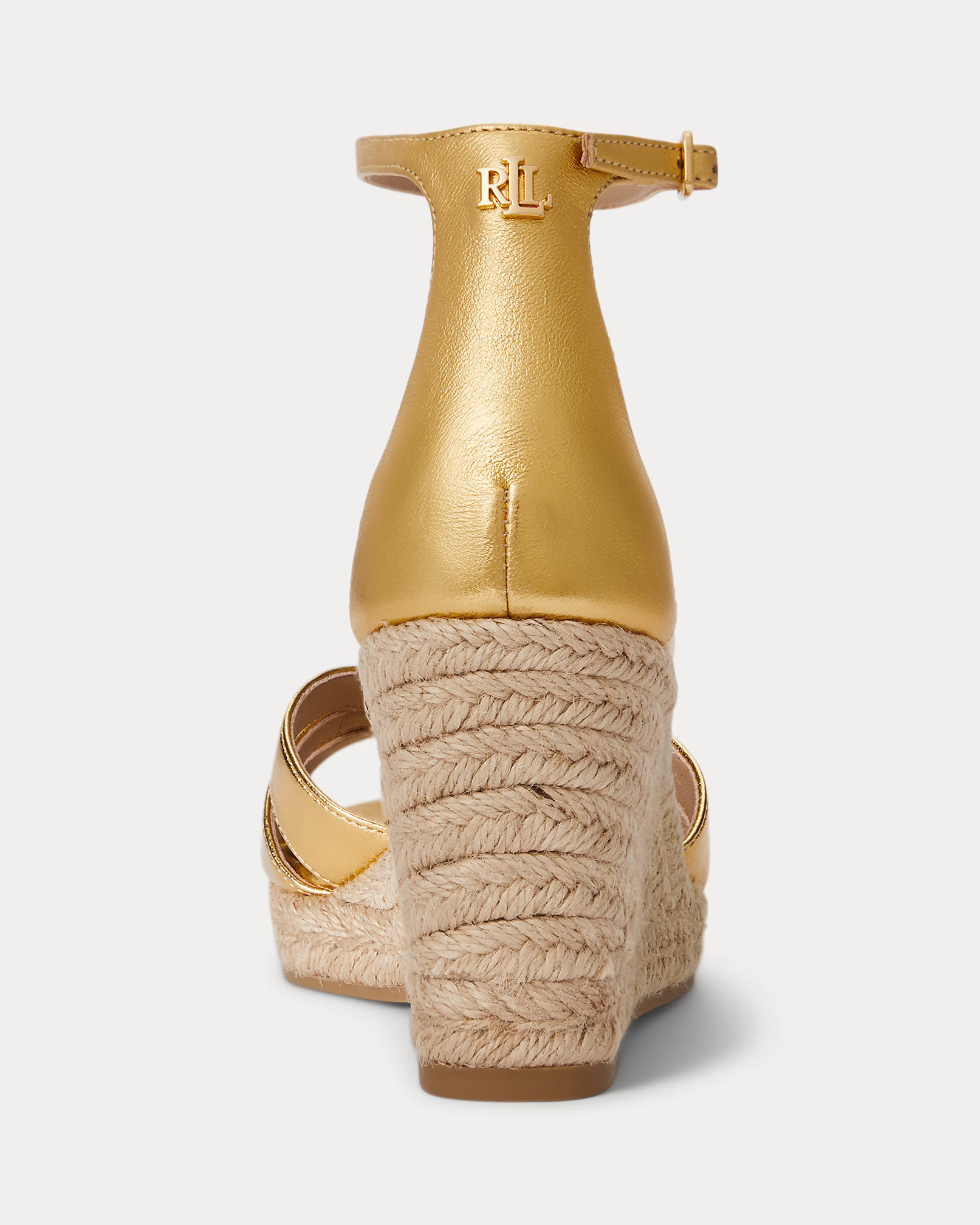 LAUREN RALPH LAUREN - Nellie Metallic Nappa Leather Espadrille