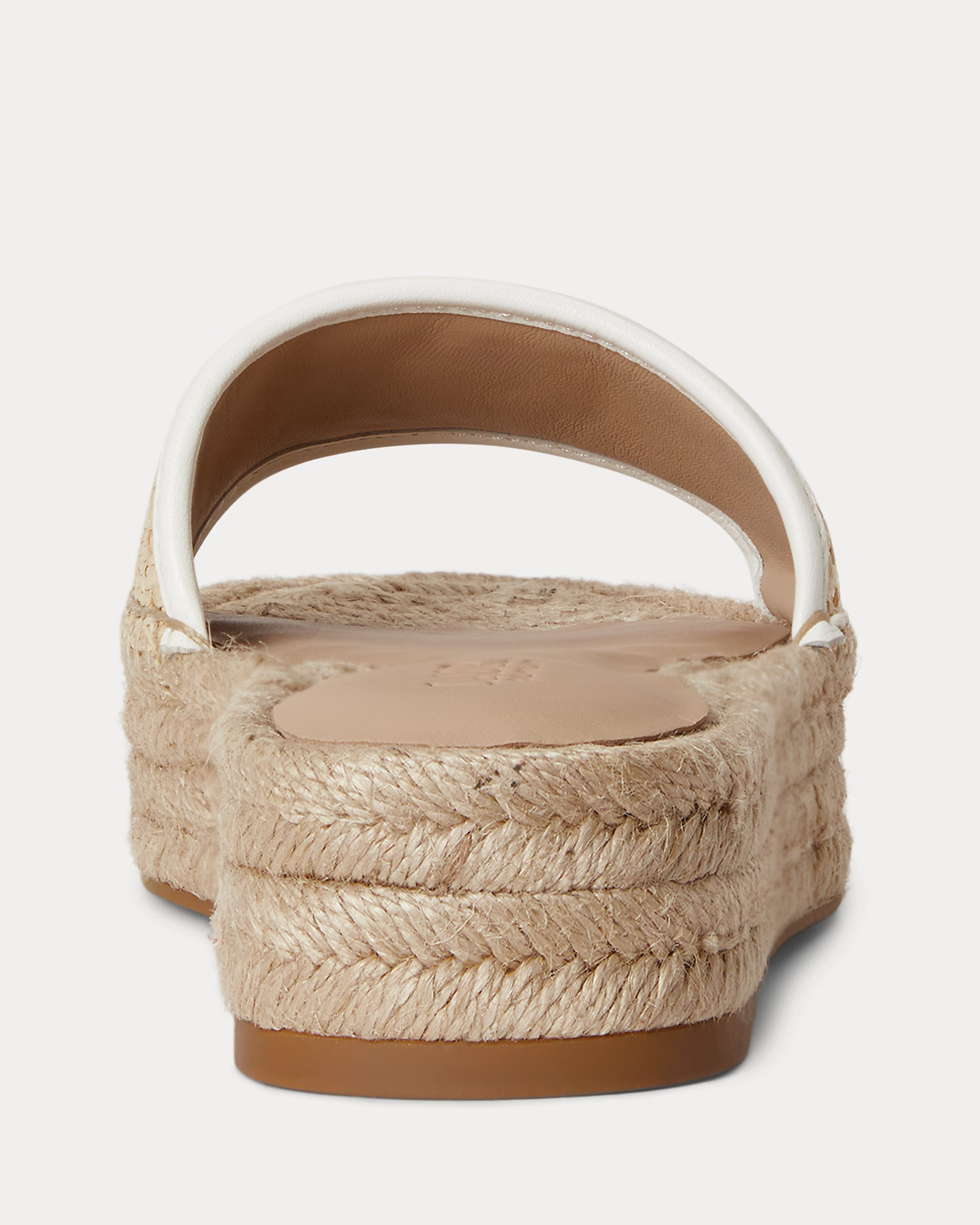 LAUREN RALPH LAUREN - Polly Leather-Trim Raffia Espadrille