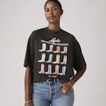 Graphic Short Stack Tee Blacks