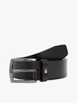 Enamel Flag Square Buckle Leather Belt