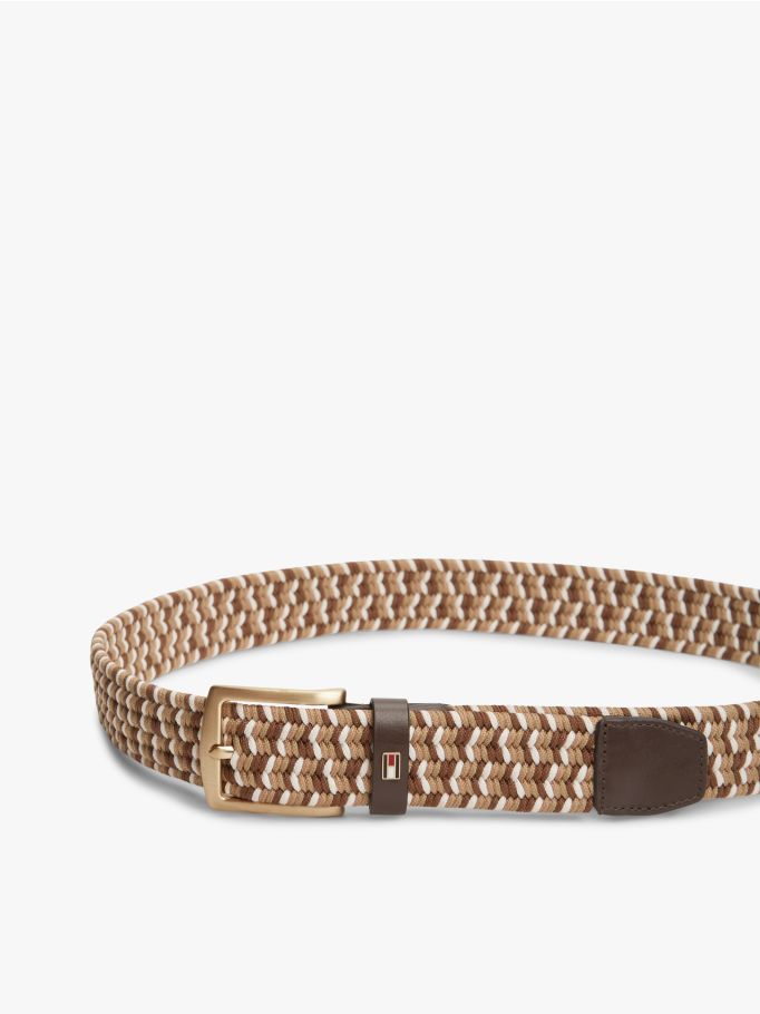 TOMMY HILFIGER - Denton Buckle Braided Elastic Belt