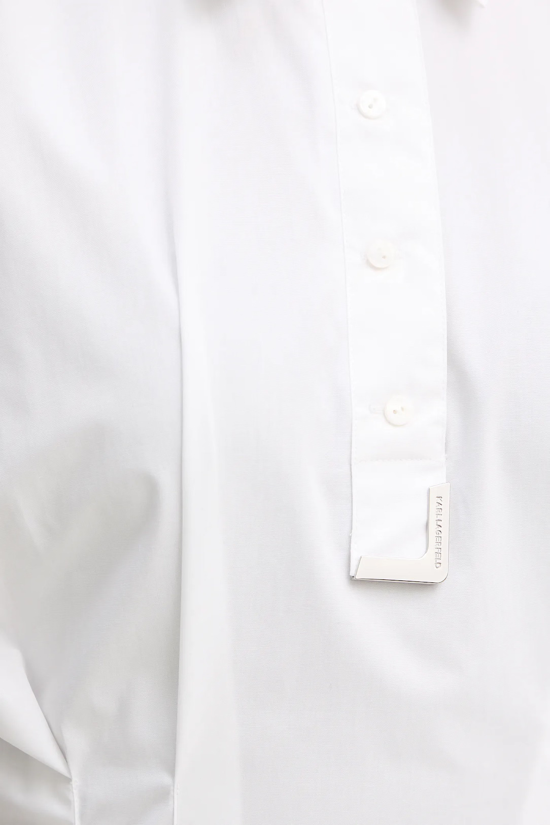 KARL LAGERFELD - Metal Detail Poplin Shirt