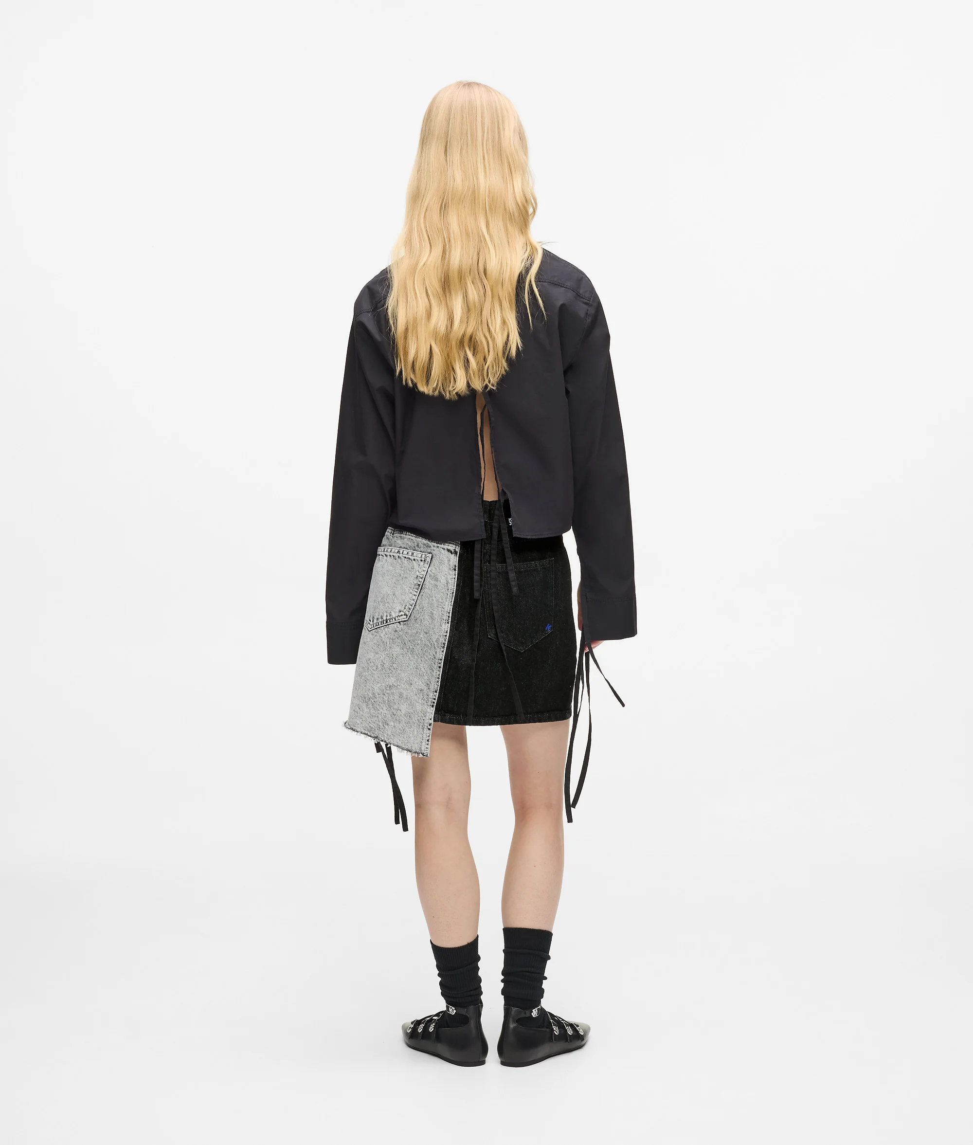 KARL LAGERFELD JEANS - Contrast Denim Mini Skirt