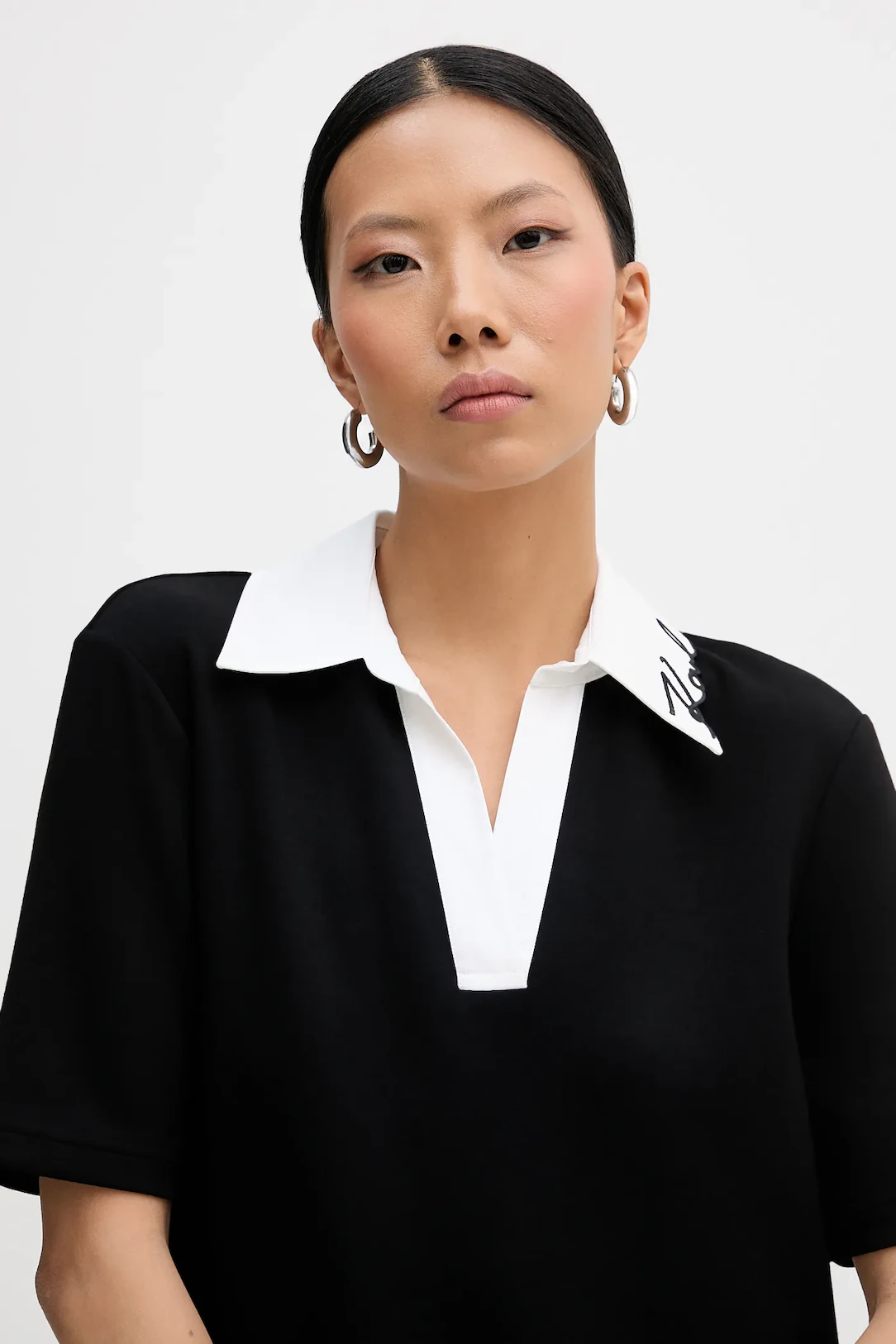 KARL LAGERFELD - Signature Collar Tshirt Dress