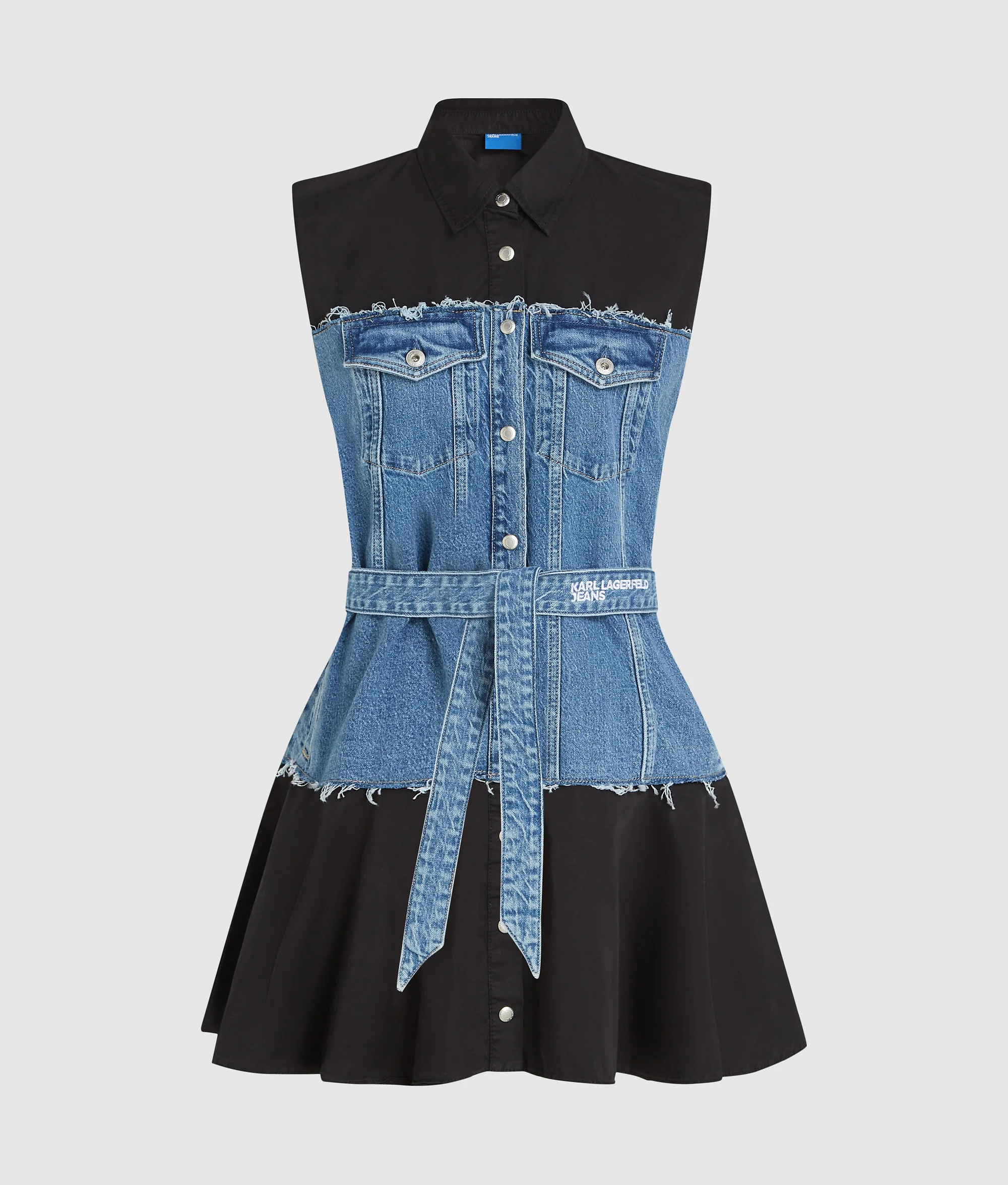 KARL LAGERFELD JEANS - Mixed Material Dress