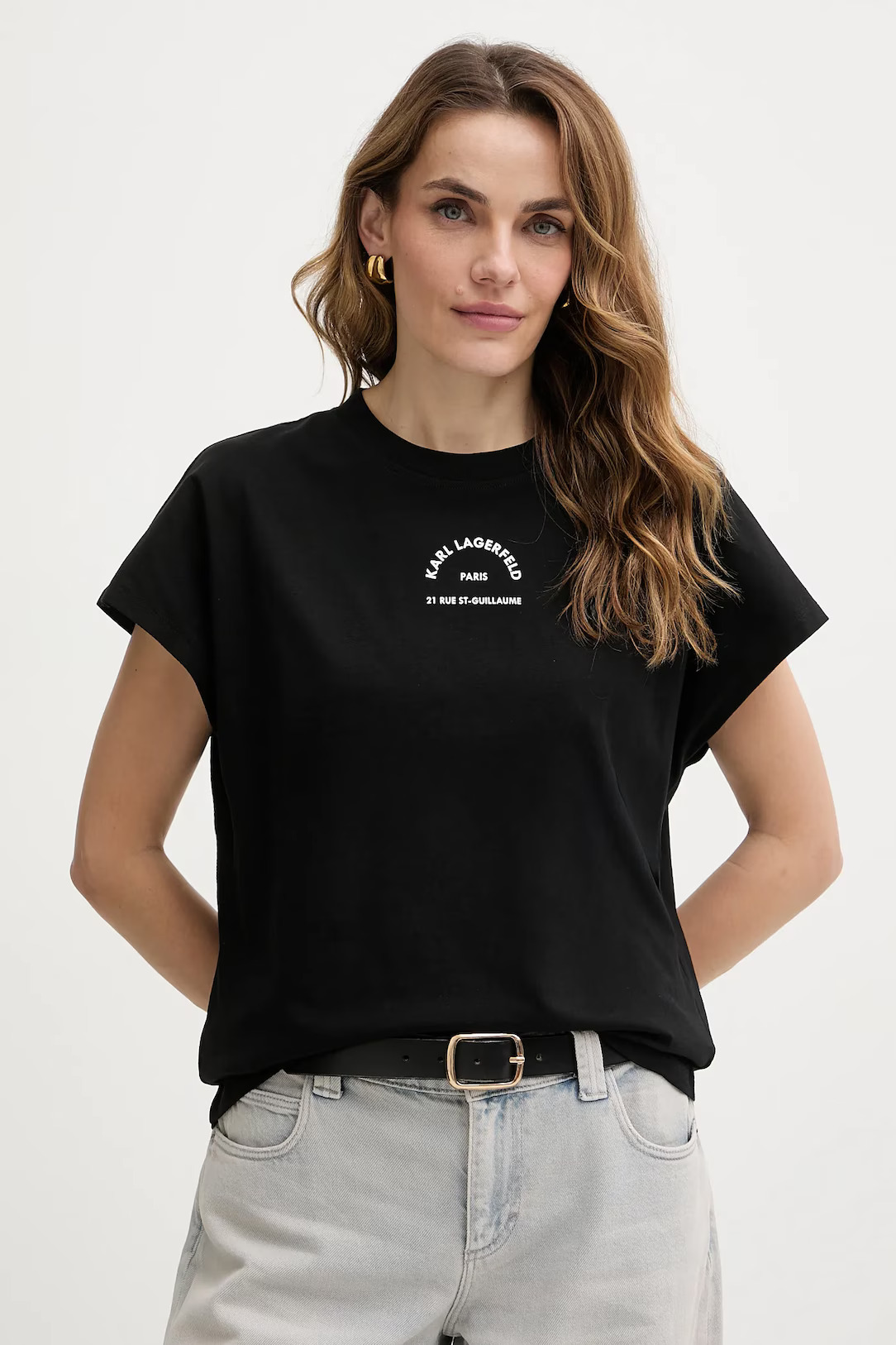 KARL LAGERFELD - Glitter Relaxed Tshirt