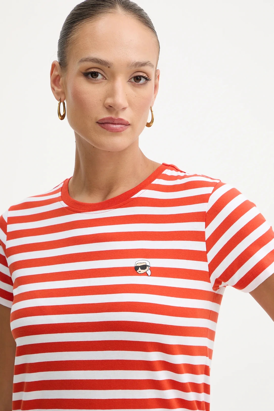 KARL LAGERFELD - Ikon Stripe T-shirt