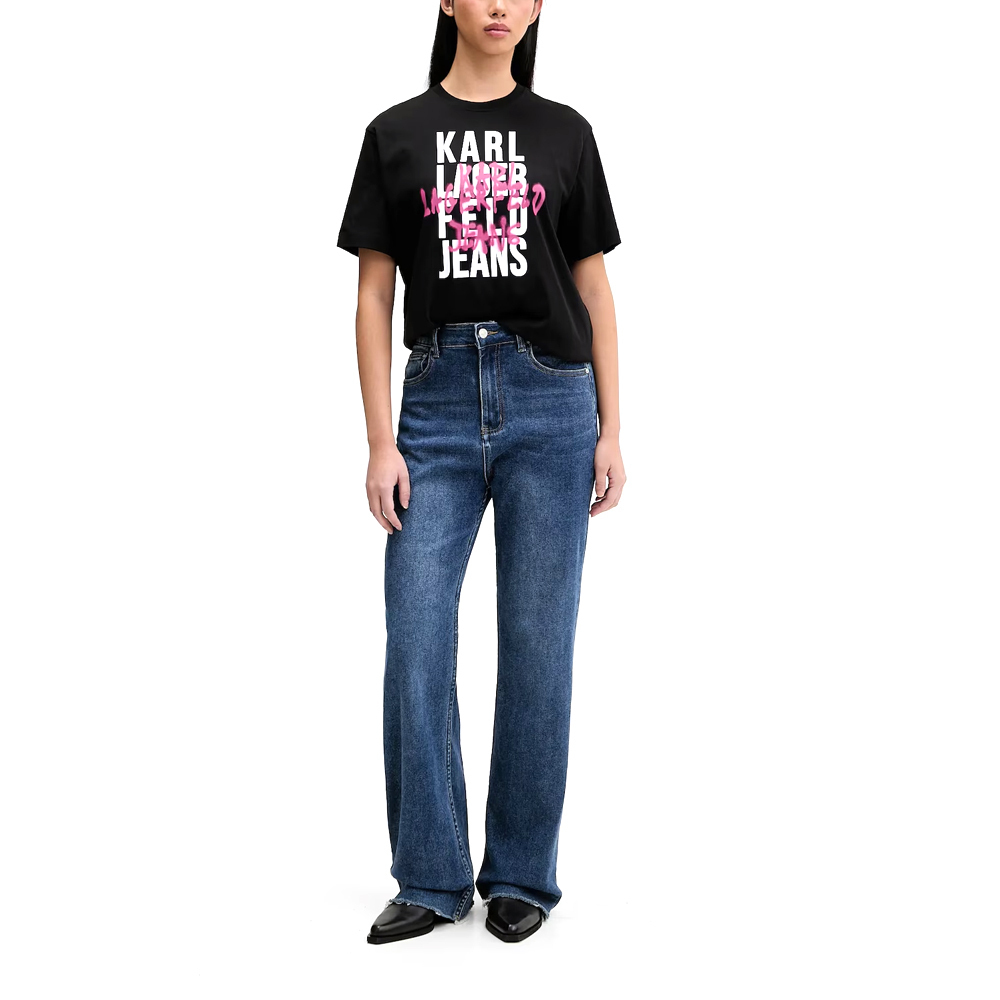 KARL LAGERFELD JEANS - Graffiti Logo Tshirt