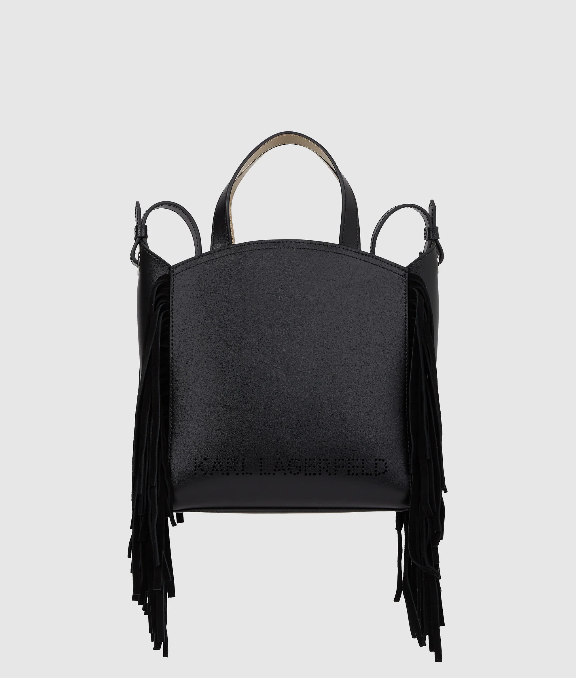 KARL LAGERFELD - K/Circle Small Zip Fringed Tote