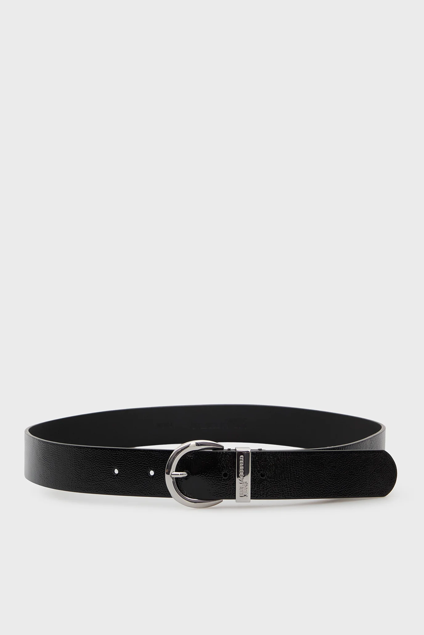 KARL LAGERFELD JEANS - Round Glossy Buckle Belt
