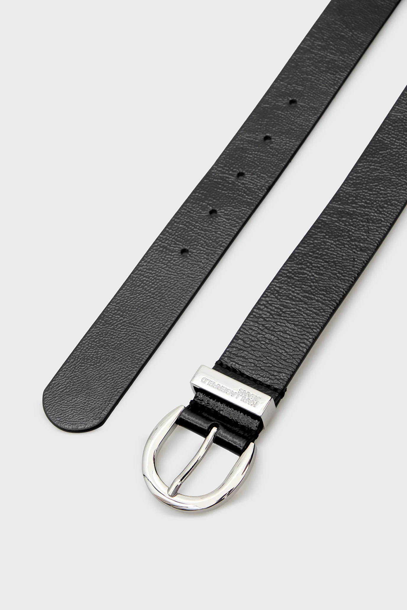 KARL LAGERFELD JEANS - Round Glossy Buckle Belt