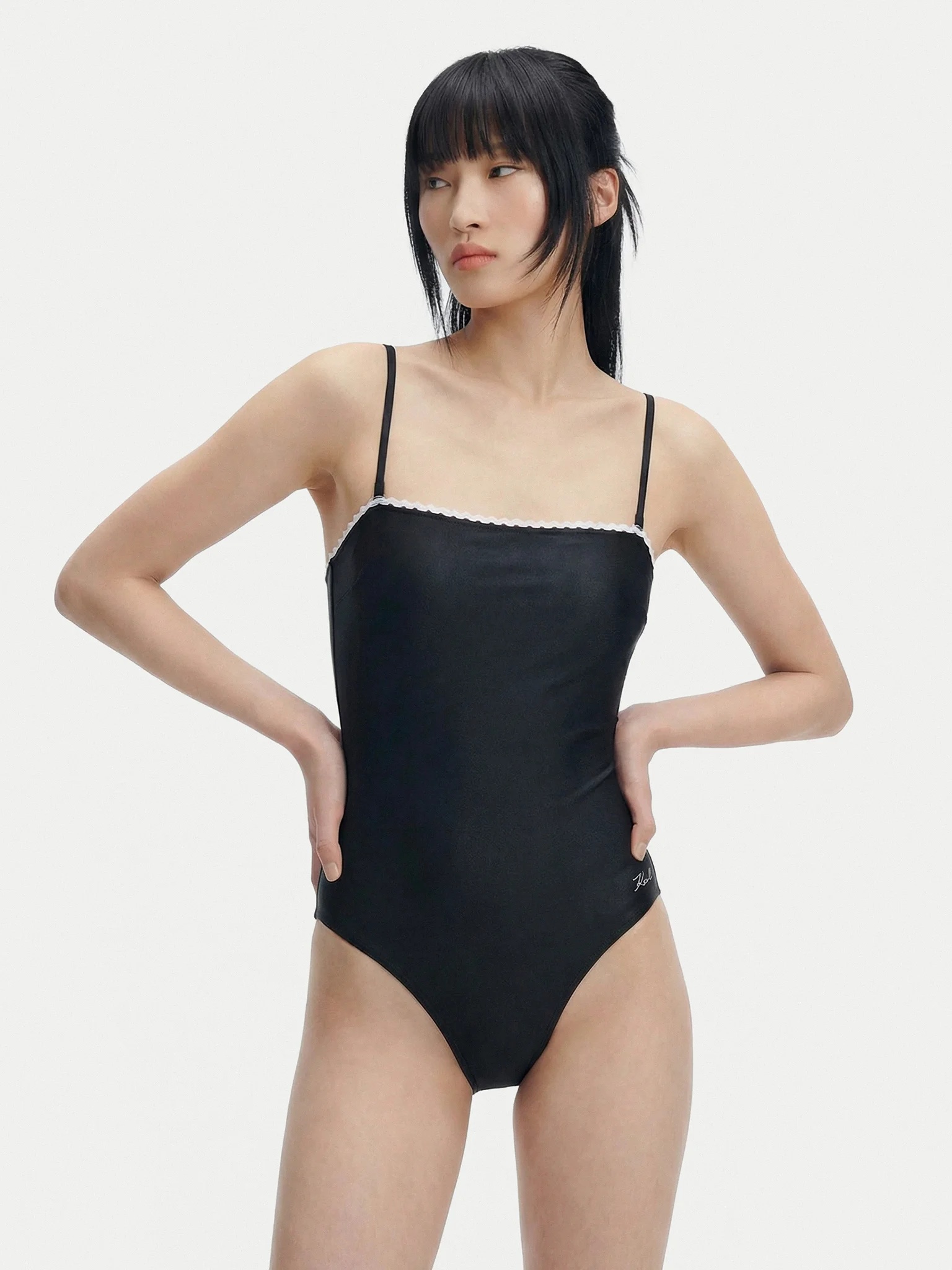 KARL LAGERFELD - Signature Scallop Rio Swimsuit