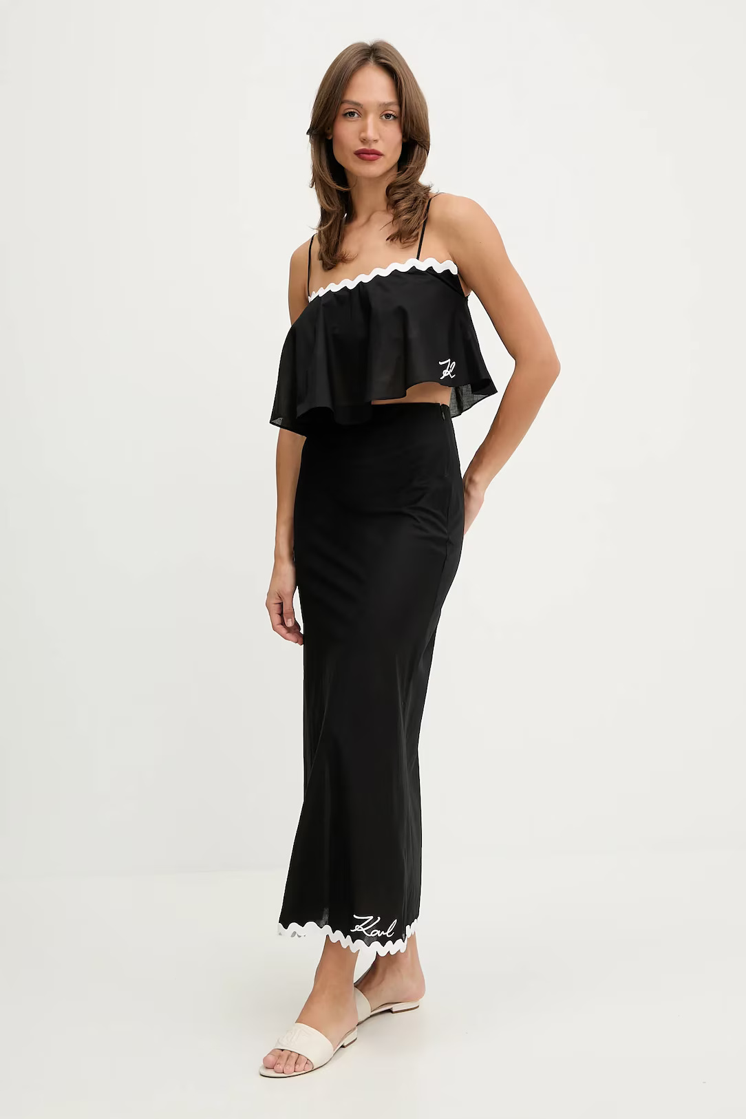 KARL LAGERFELD - Signature Scallop Beach Skirt