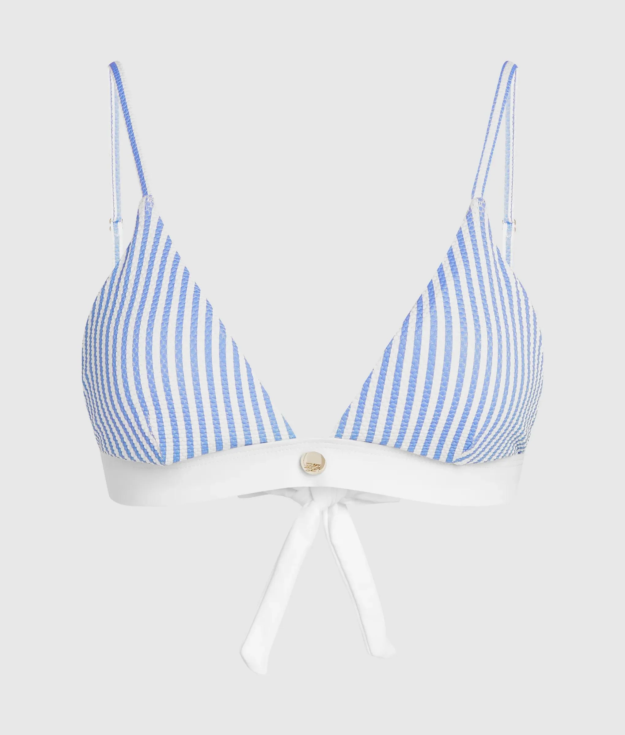 KARL LAGERFELD - Gold Button Bikini Top