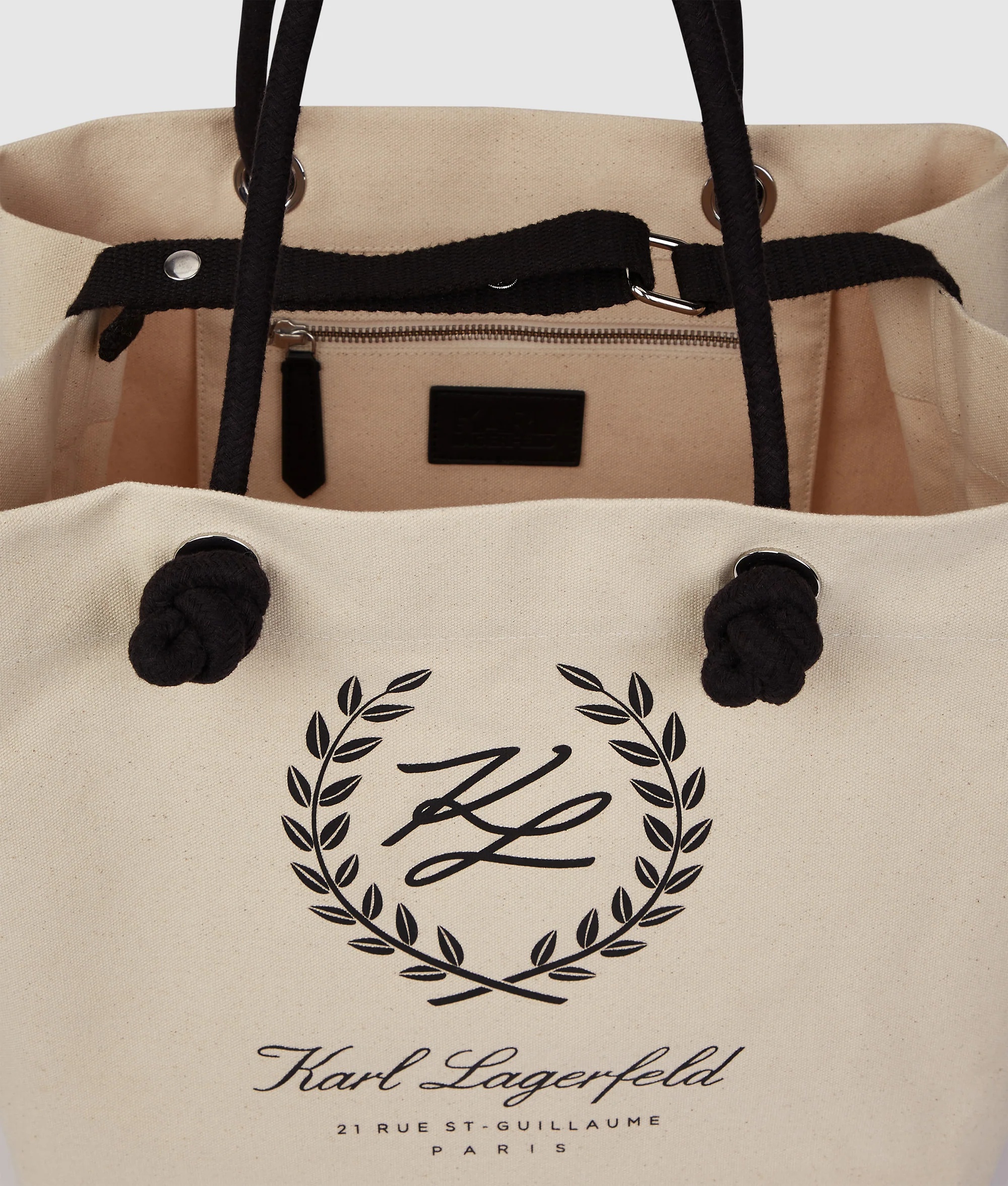 KARL LAGERFELD - Hotel Karl Crest Canvas Bag