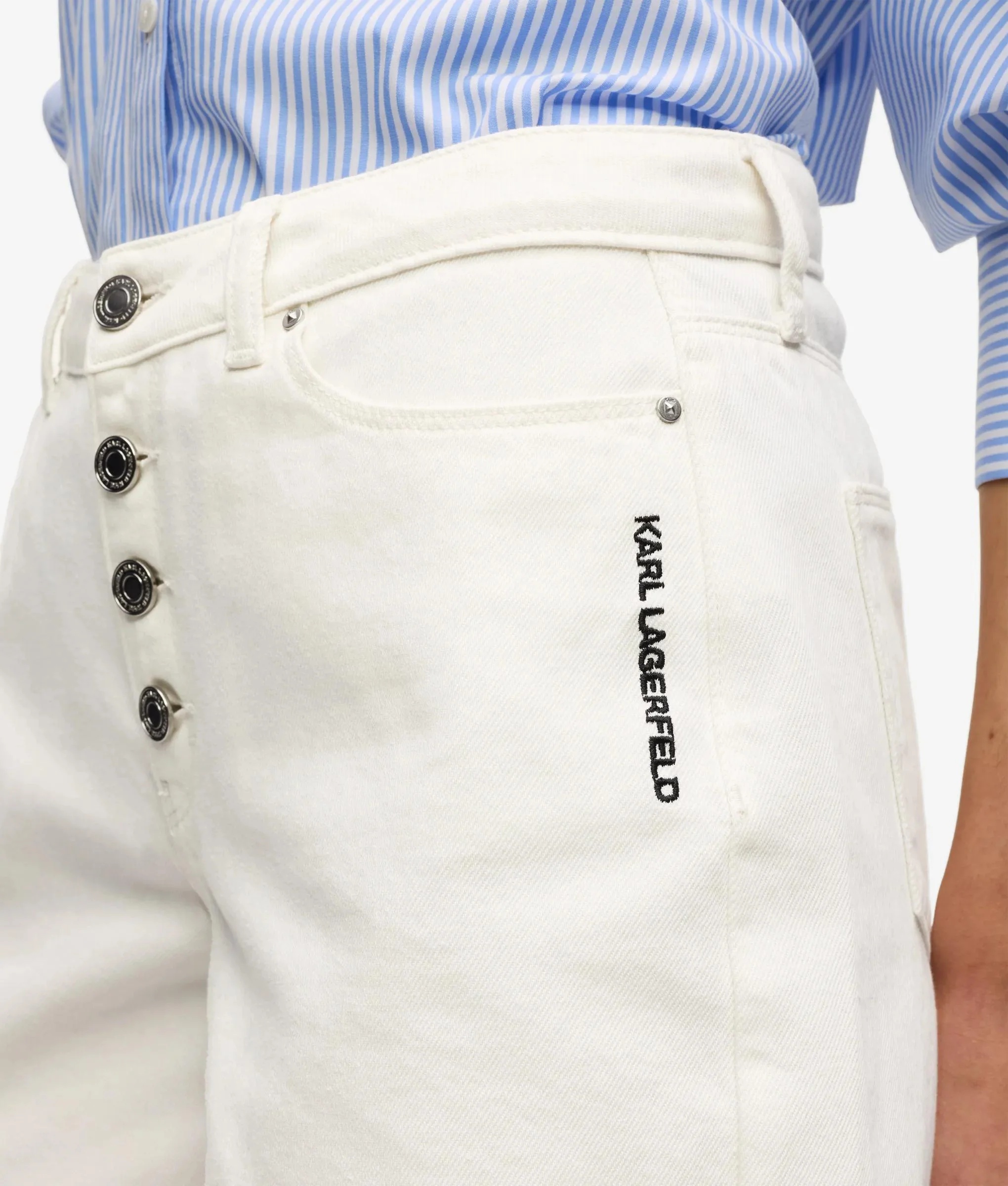 KARL LAGERFELD - Ikon Denim Shorts