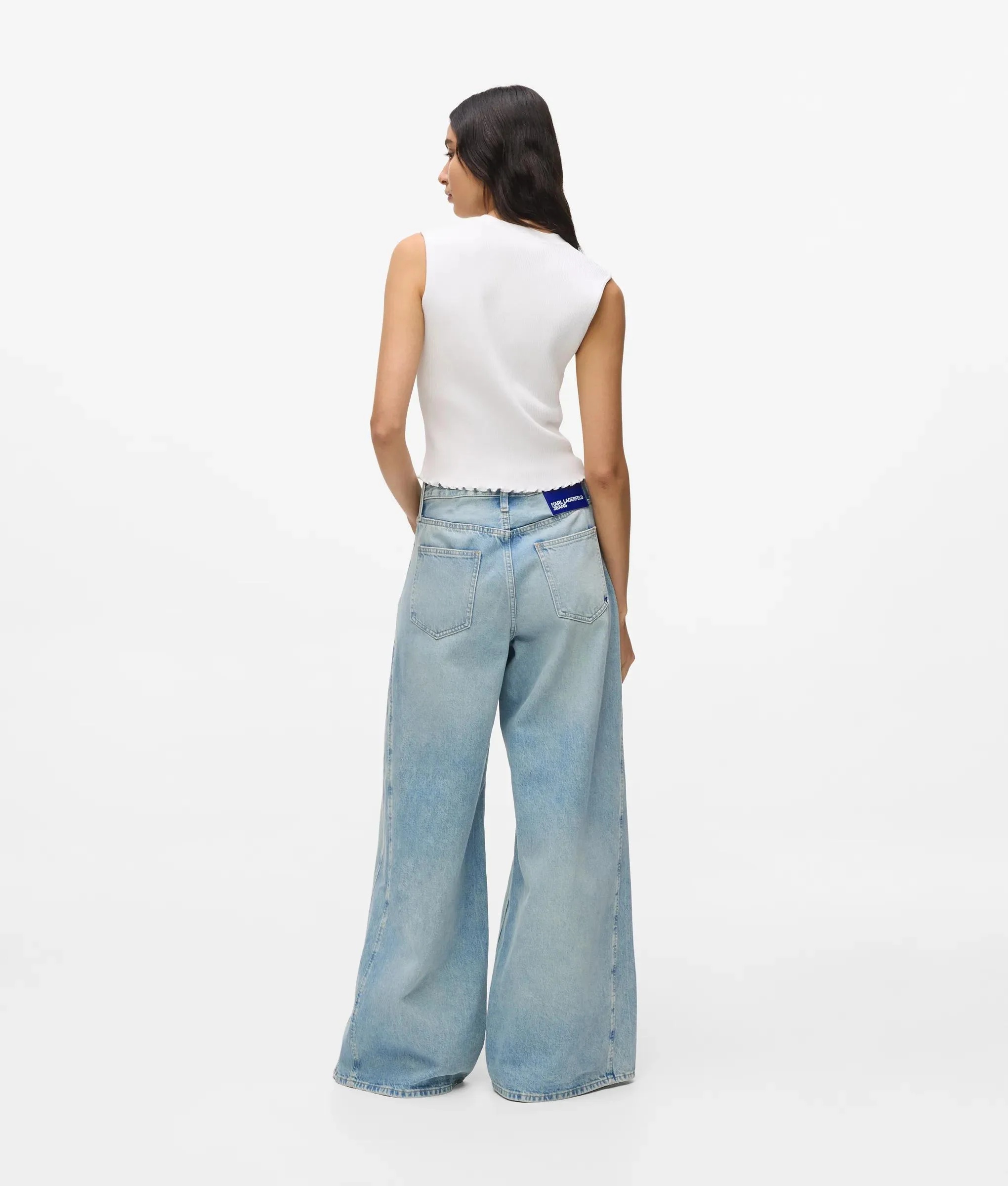 KARL LAGERFELD JEANS - Wide Leg Panel Denim