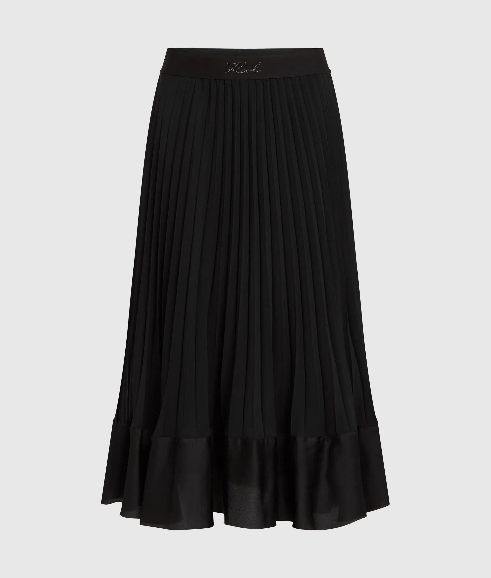 KARL LAGERFELD - Satin Pleated Skirt