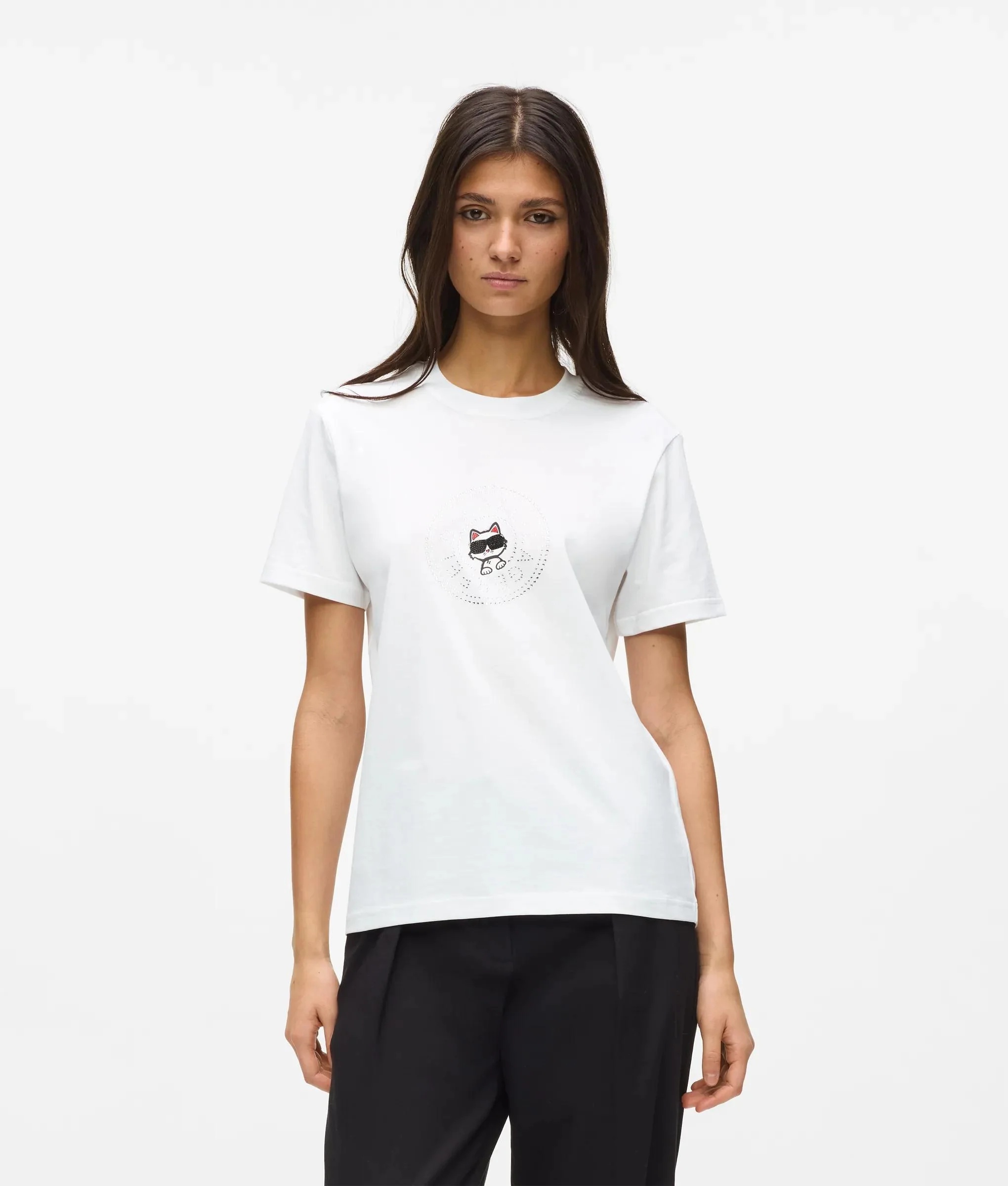 KARL LAGERFELD - Ikon Circle Logo T-Shirt