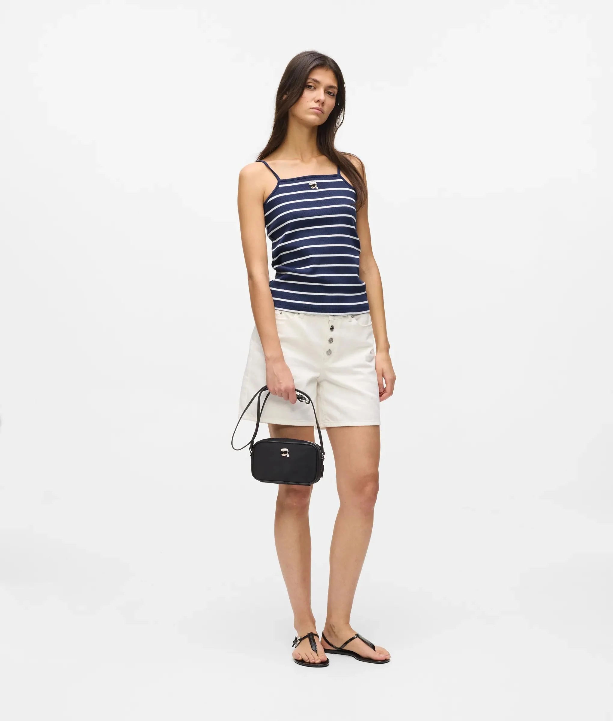 KARL LAGERFELD - Ikon Striped Tank Top