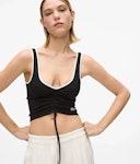 V-Neck Ruched Tank Top